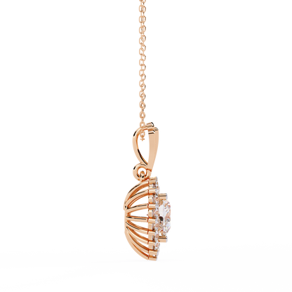 LGD  Pendant Heart Stone (0.93ct ) In 14K Gold Without Chain