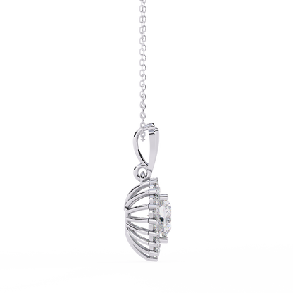 LGD  Pendant Heart Stone (0.93ct ) In 14K Gold Without Chain