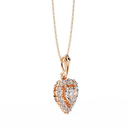 LGD  Pendant Heart Stone (0.93ct ) In 14K Gold Without Chain