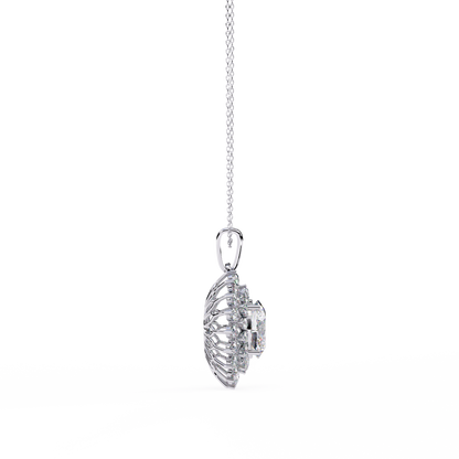 LGD Pendant Oval Stone (3.41ct ) In 14K Gold Without Chain