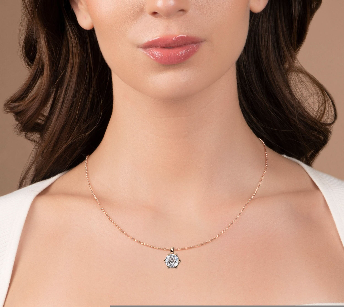 pure spark round diamond pendant (chain sold separately)