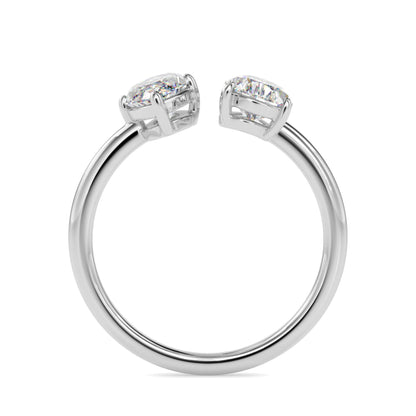Toi et Moi 2 Carat Marquise & Pear Cut Diamond Engagement Ring for Women – Two Stone Bridal Jewelry