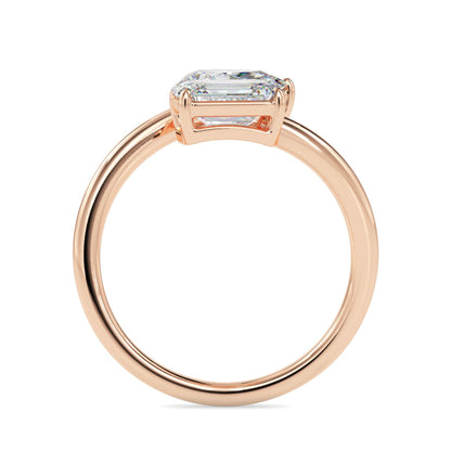 Toi et Moi 2 Carat Pear & Emerald Cut Diamond Engagement Ring for Women – Two Stone Bridal Jewelry