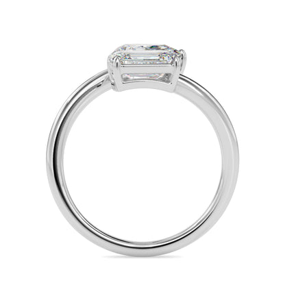 Toi et Moi 2 Carat Pear & Emerald Cut Diamond Engagement Ring for Women – Two Stone Bridal Jewelry