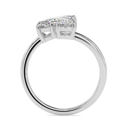 Toi et Moi 2.50 Carat Round & Marquise Cut Diamond Engagement Ring for Women – Two Stone Bridal Jewelry