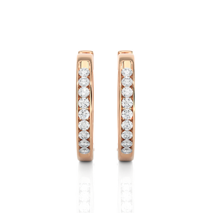 0.90 Carat Round Cut Diamond Classic White Gold Hoop Earrings – Timeless Everyday Jewelry for Women