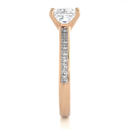1.18 Carat Princess Cut Solitaire Diamond Engagement Ring for Women – Elegant Bridal Jewelry