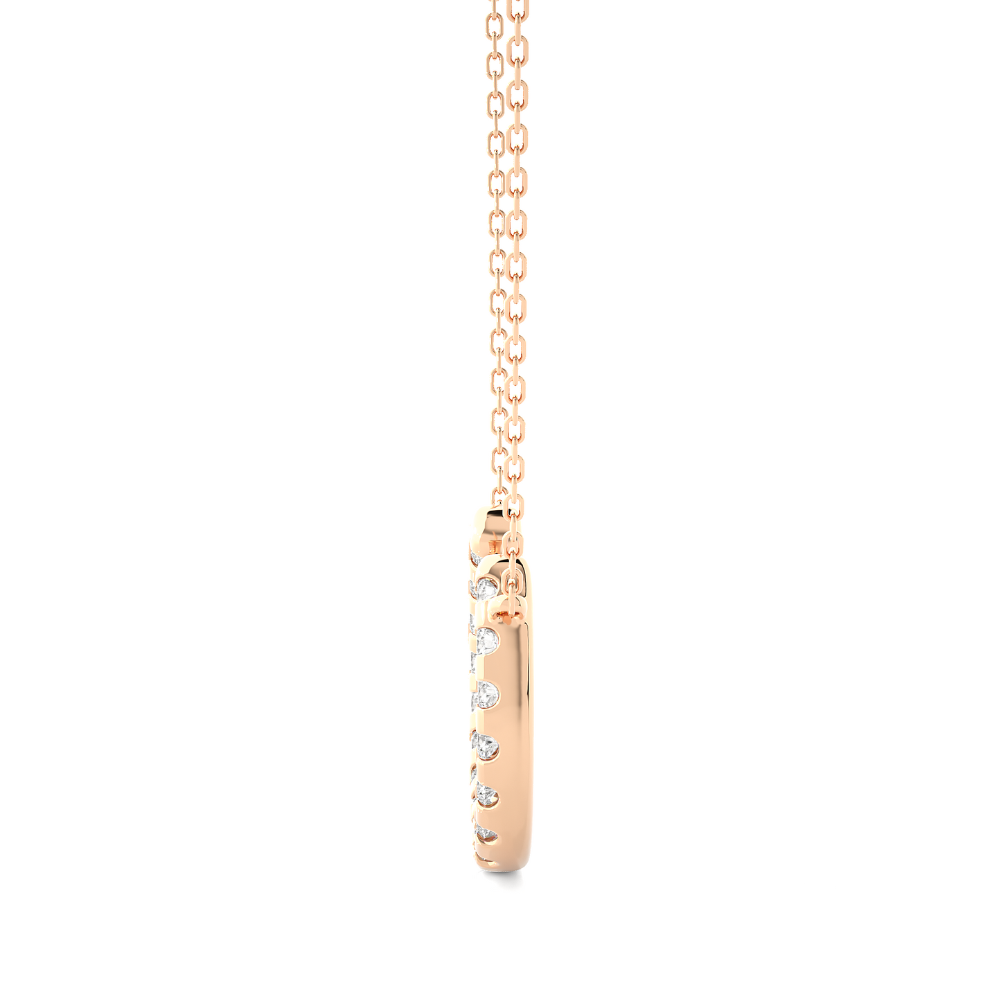luminous round diamond pendant