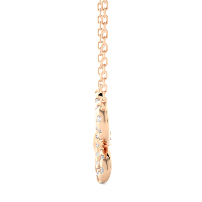 Round Cut Butterfly Pavé Diamond Pendant Necklace – Dainty Jewelry for Women
