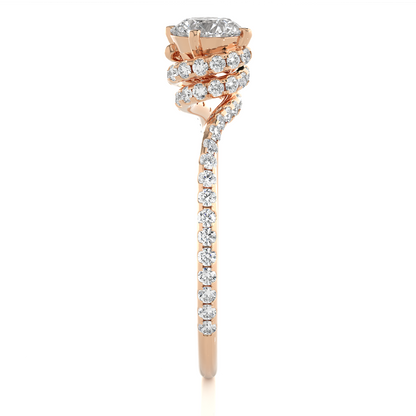 2.58 Carat Round Cut Hidden Halo Diamond Engagement Ring for Women – Elegant Bridal Jewelry