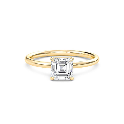 2 Carat Asscher Cut Solitaire Diamond Engagement Ring – Elegant Bridal Ring