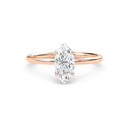 2 Carat Marquise Cut Solitaire Diamond Engagement Ring – Elegant Bridal Jewelry