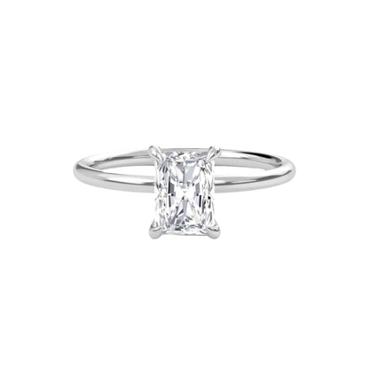 2 Carat Radiant Cut Solitaire Diamond Engagement Ring – Elegant Bridal Jewelry