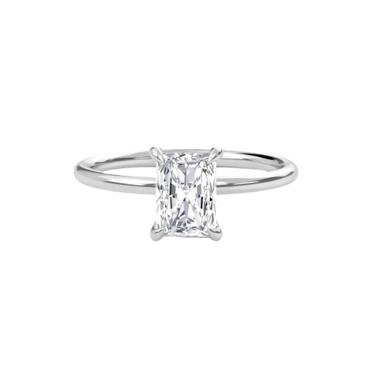 2 Carat Radiant Cut Solitaire Diamond Engagement Ring – Elegant Bridal Jewelry