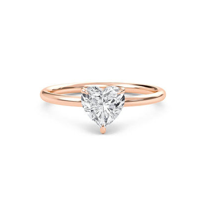 2 Carat Heart Cut Solitaire Diamond Engagement Ring – Elegant Bridal Jewelry