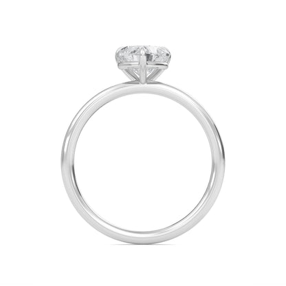 2 Carat Heart Cut Solitaire Diamond Engagement Ring – Elegant Bridal Jewelry