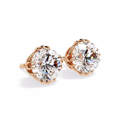 2.80 Carat Round Cut Diamond Solitaire Stud Earrings – Elegant Everyday Jewelry