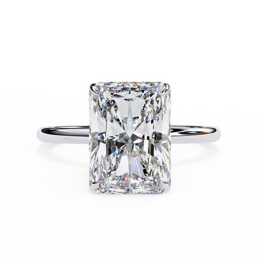 2.20 Carat Radiant Cut Hidden Halo Diamond Engagement Ring for Women – Elegant Bridal Jewelry