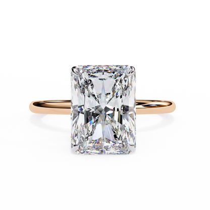 2.20 Carat Radiant Cut Hidden Halo Diamond Engagement Ring for Women – Elegant Bridal Jewelry