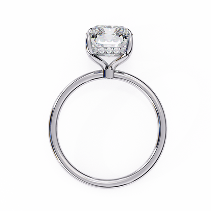 2.24 Carat Emerald Cut Hidden Halo Diamond Engagement Ring for Women – Elegant Bridal Jewelry
