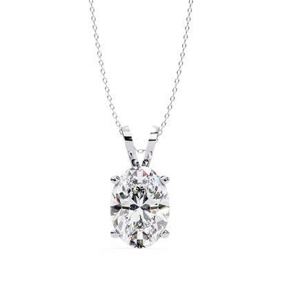 2.00 Carat Oval Cut Diamond Solitaire Pendant Necklace – Premium Luxury Jewelry