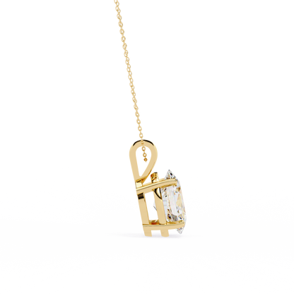 LGD Solitaire Pendant Oval Stone (2.48ct) In 14K Gold Without Chain