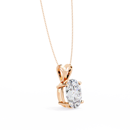 2.00 Carat Oval Cut Diamond Solitaire Pendant Necklace – Premium Luxury Jewelry