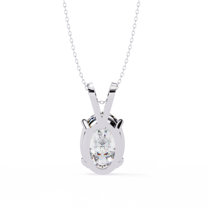 LGD Solitaire Pendant Oval Stone (2.48ct) In 14K Gold Without Chain