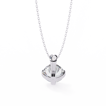 LGD Solitaire Pendant Round Stone (1.98ct) In 14K Gold Without Chain