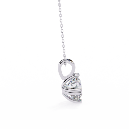 LGD Solitaire Pendant Round Stone (1.98ct) In 14K Gold Without Chain