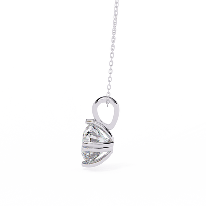 LGD Solitaire Pendant Round Stone (1.98ct) In 14K Gold Without Chain