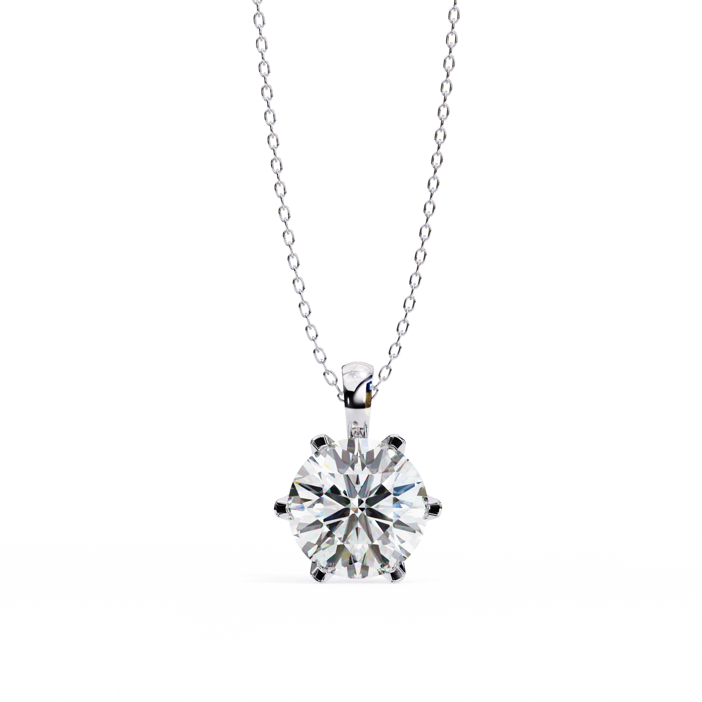 pure spark round diamond pendant (chain sold separately)