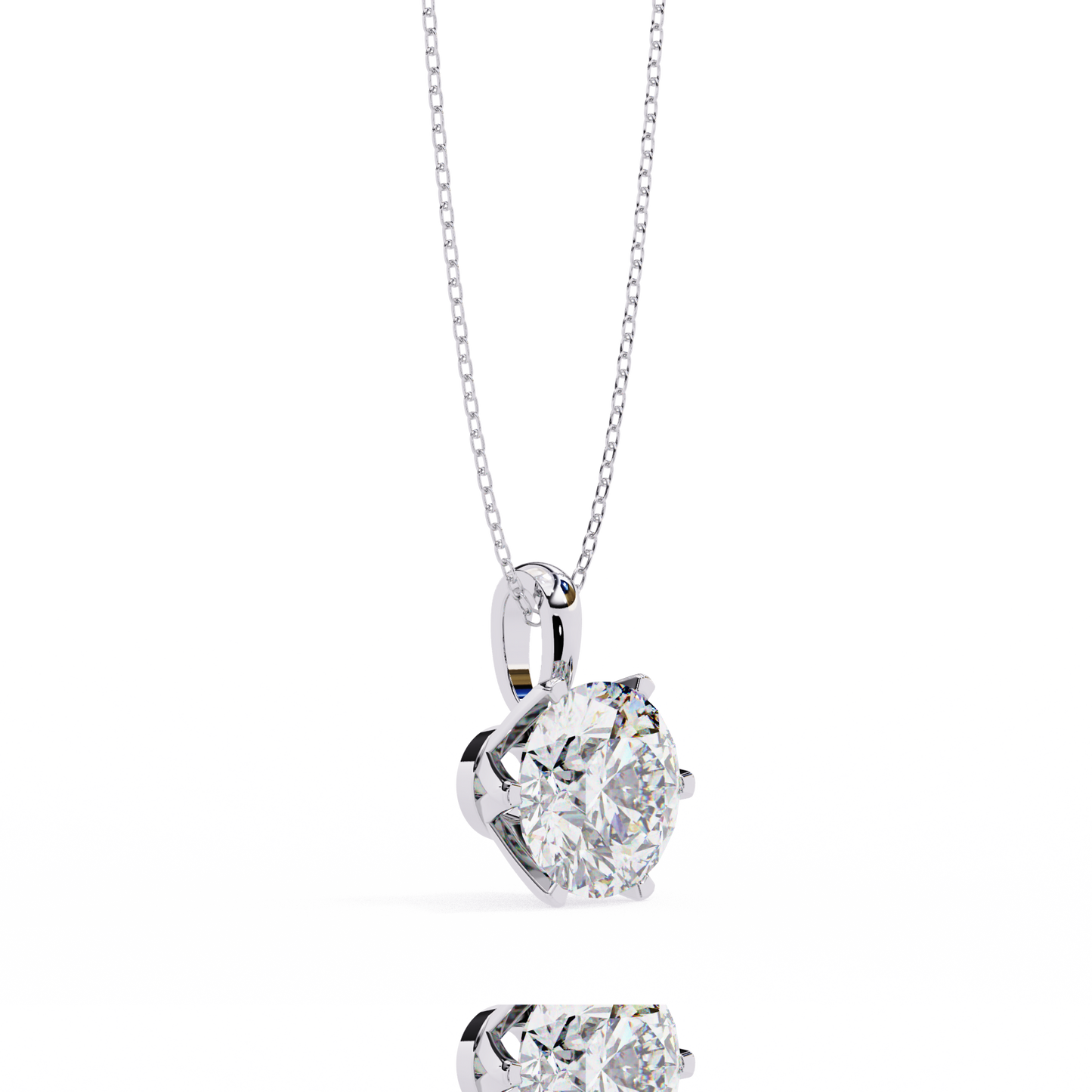 pure spark round diamond pendant (chain sold separately)