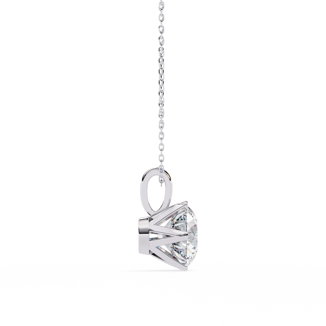 2.00 carat round brilliant cut diamond solitaire pendant necklace - classic jewelry