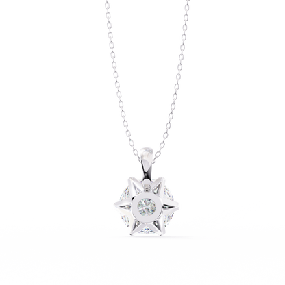 LGD Solitaire Pendant Round Stone (2.2ct) In 14K Gold Without Chain