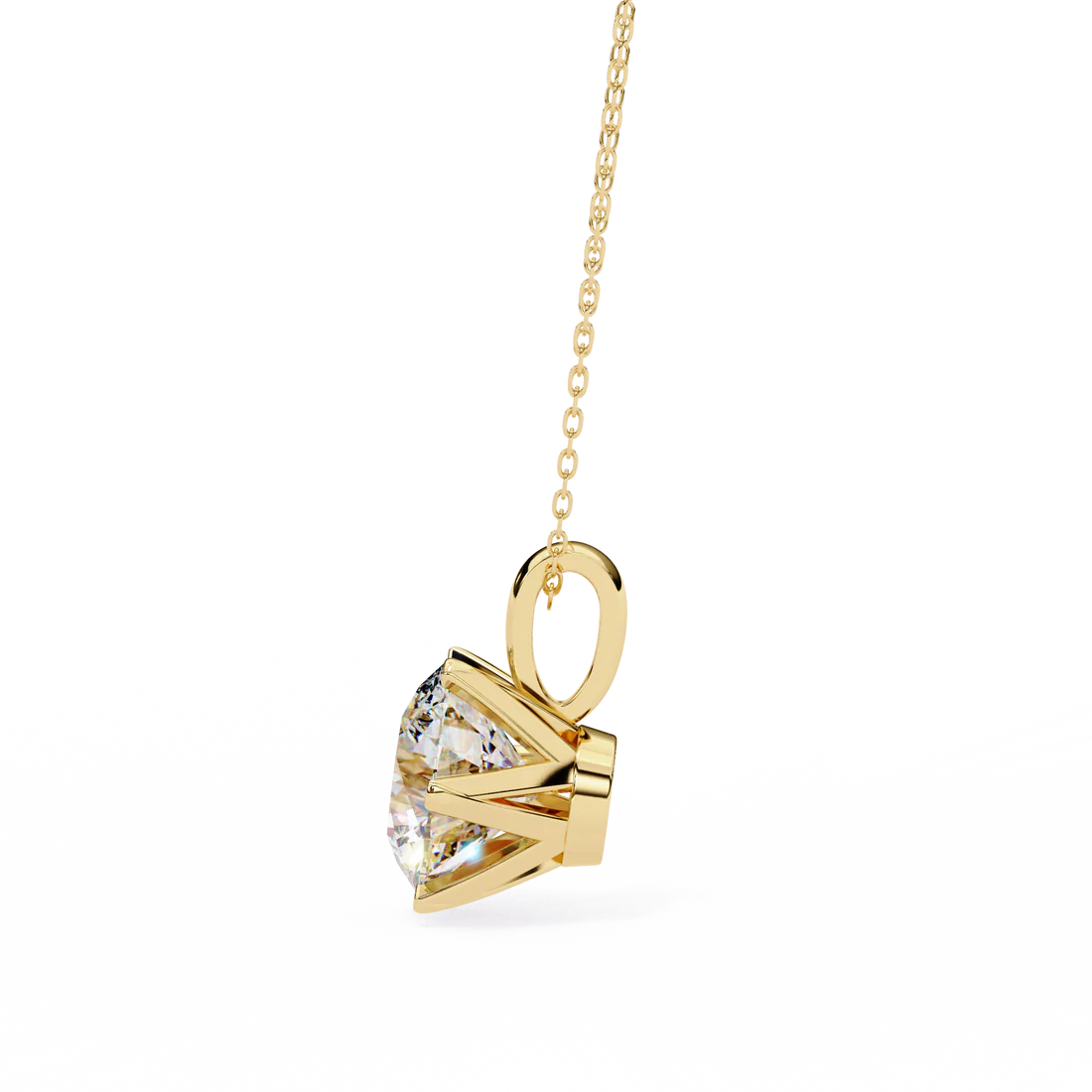 2.00 carat round brilliant cut diamond solitaire pendant necklace - classic jewelry