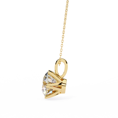 2.00 Carat Round Brilliant Cut Diamond Solitaire Pendant Necklace - Classic Jewelry