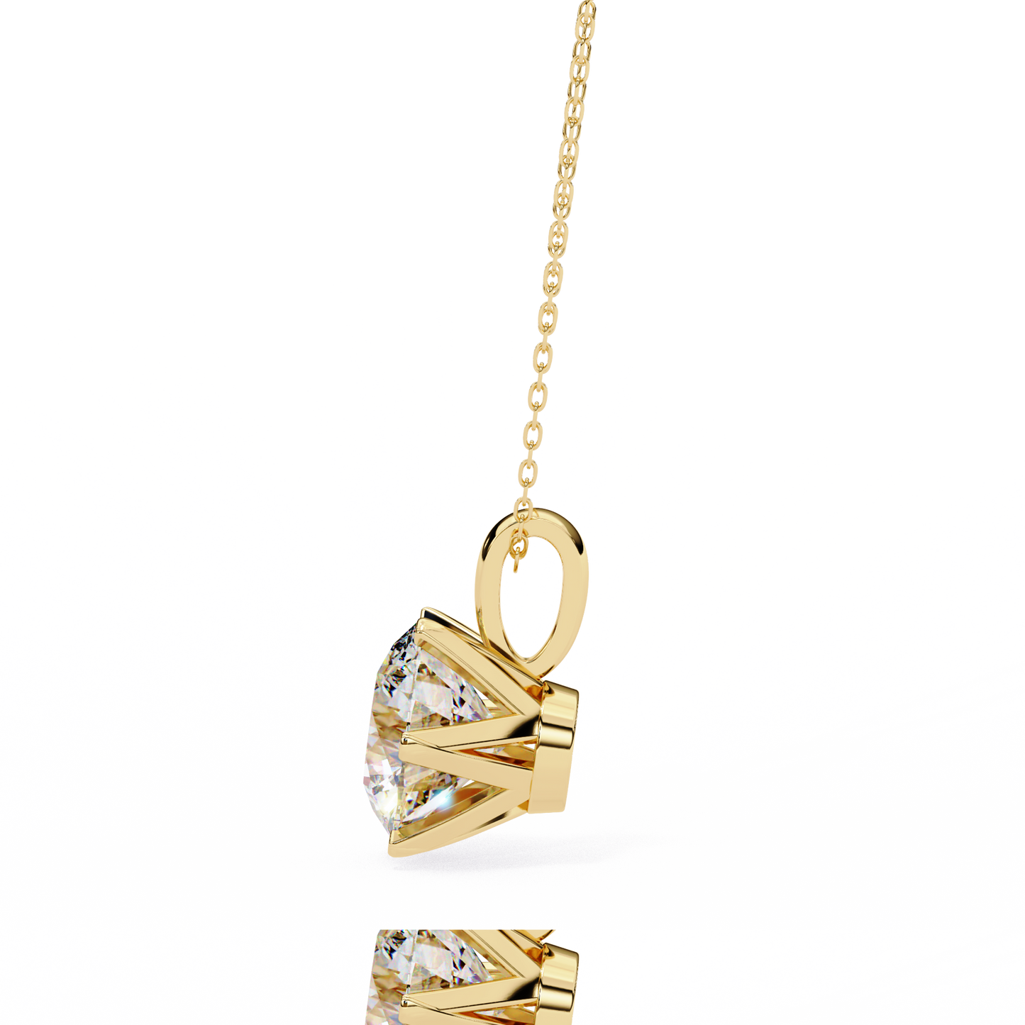 pure spark round diamond pendant (chain sold separately)