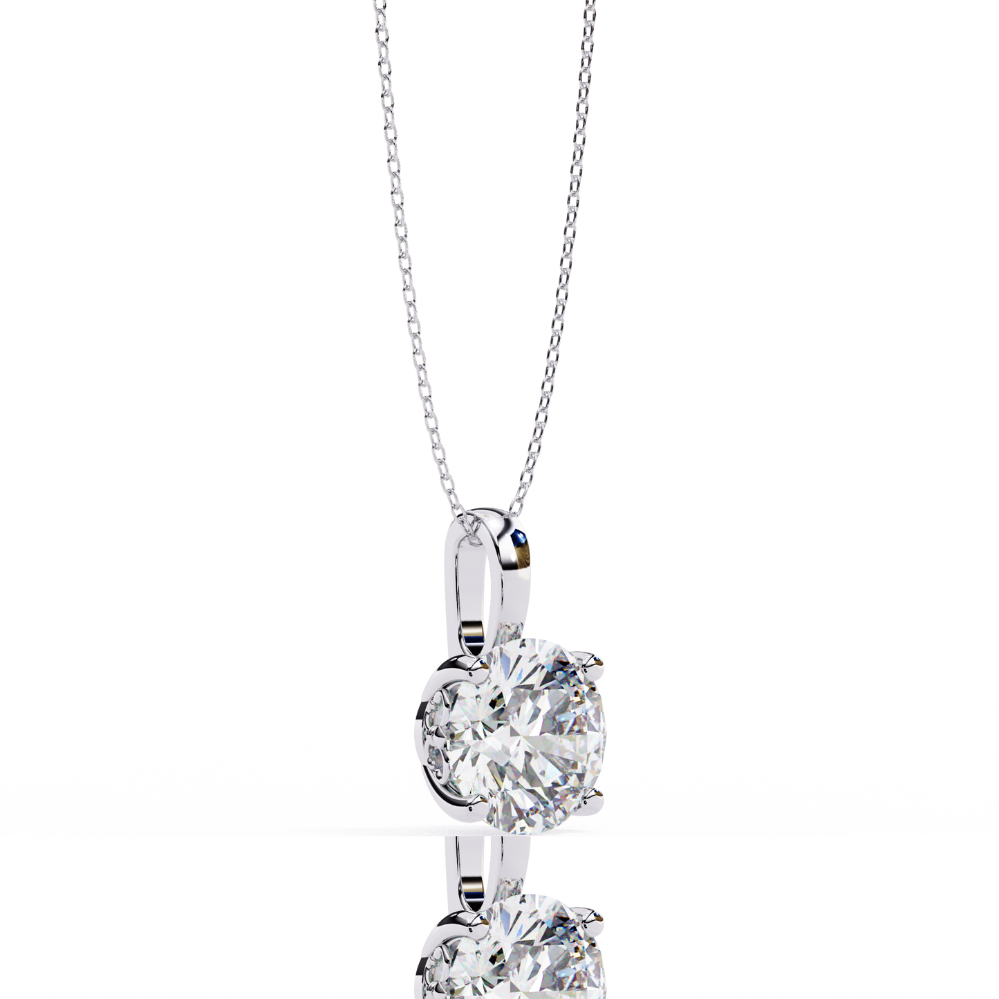ivy cushion diamond pendant (chain sold separately)