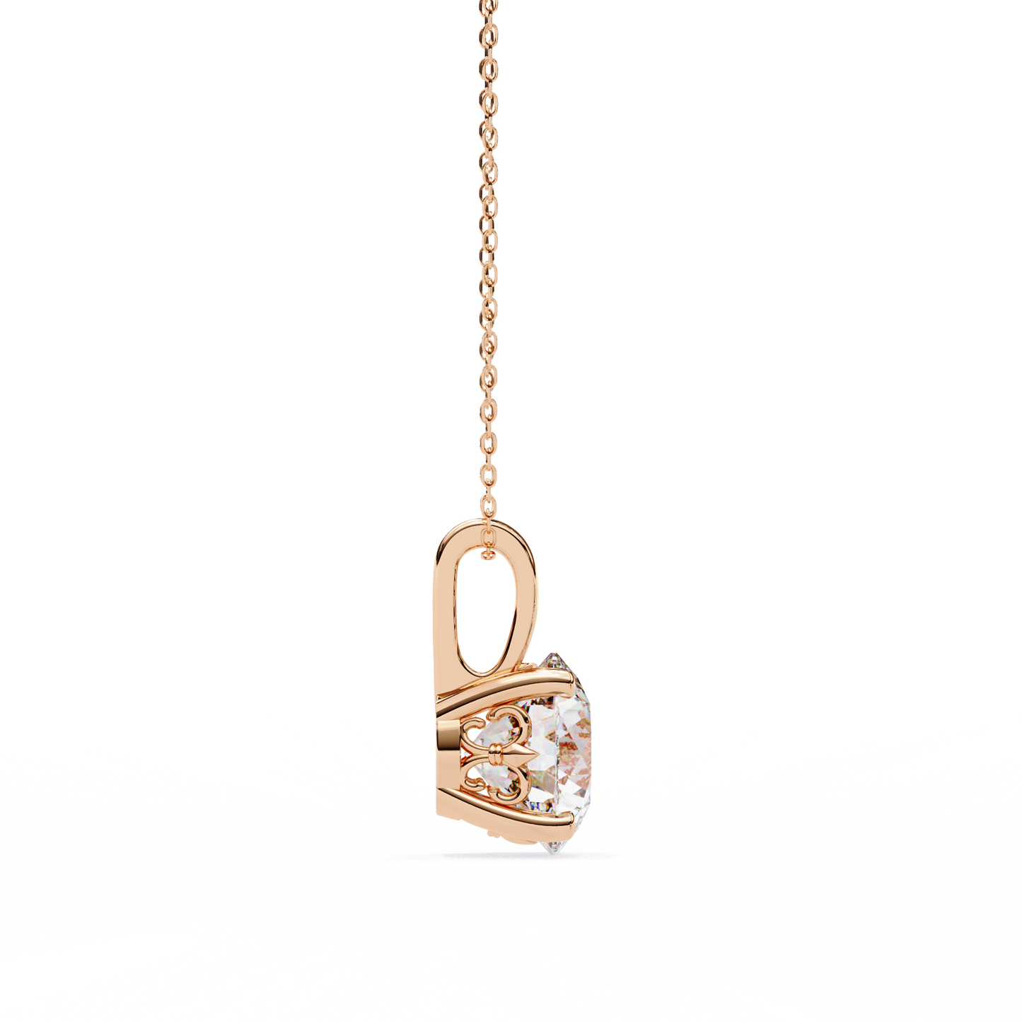 ivy cushion diamond pendant (chain sold separately)