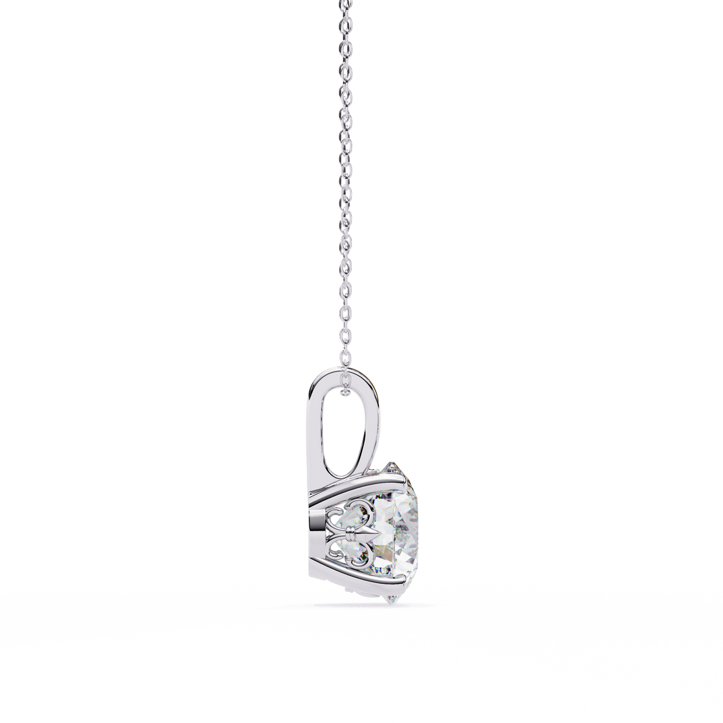 ivy cushion diamond pendant (chain sold separately)
