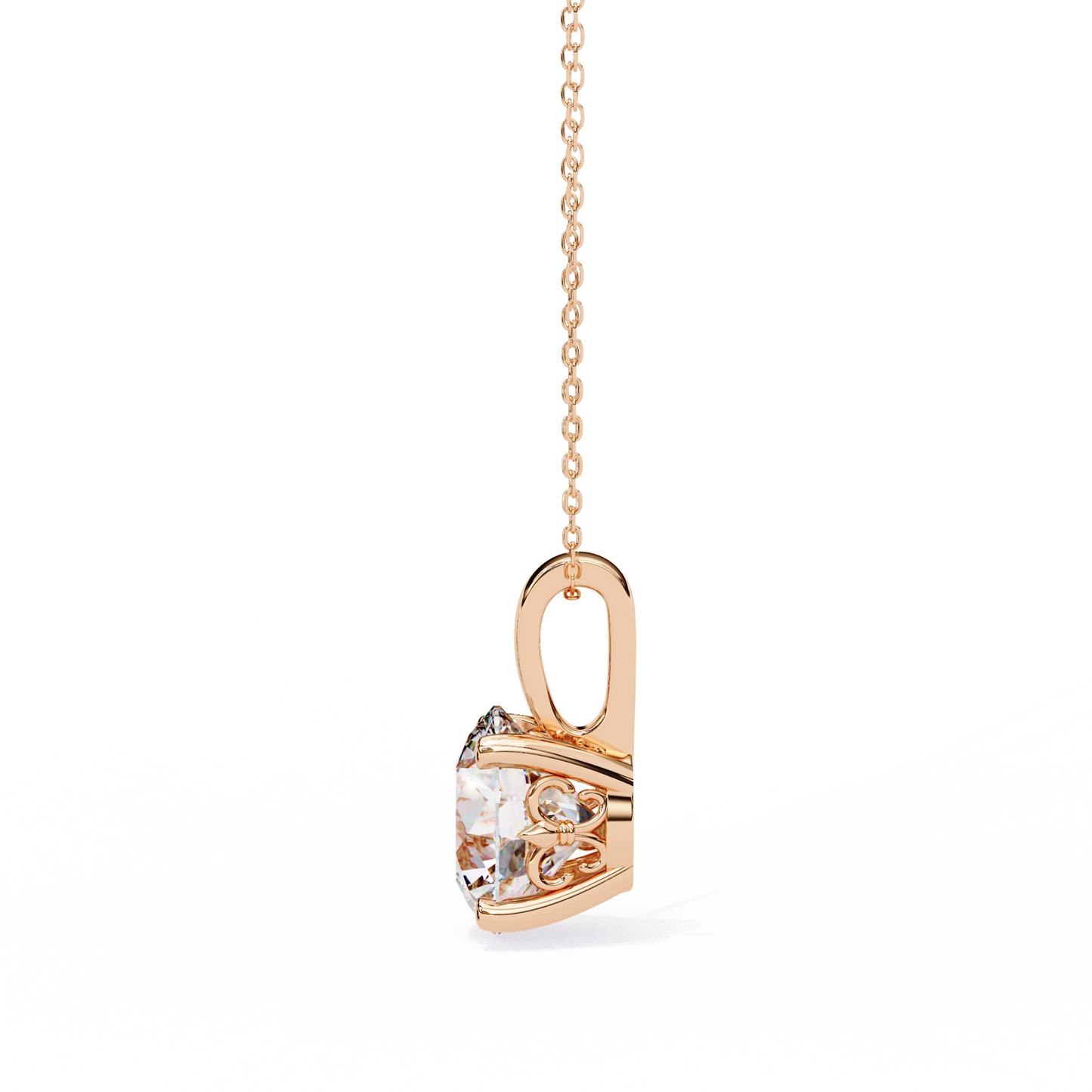 ivy cushion diamond pendant (chain sold separately)