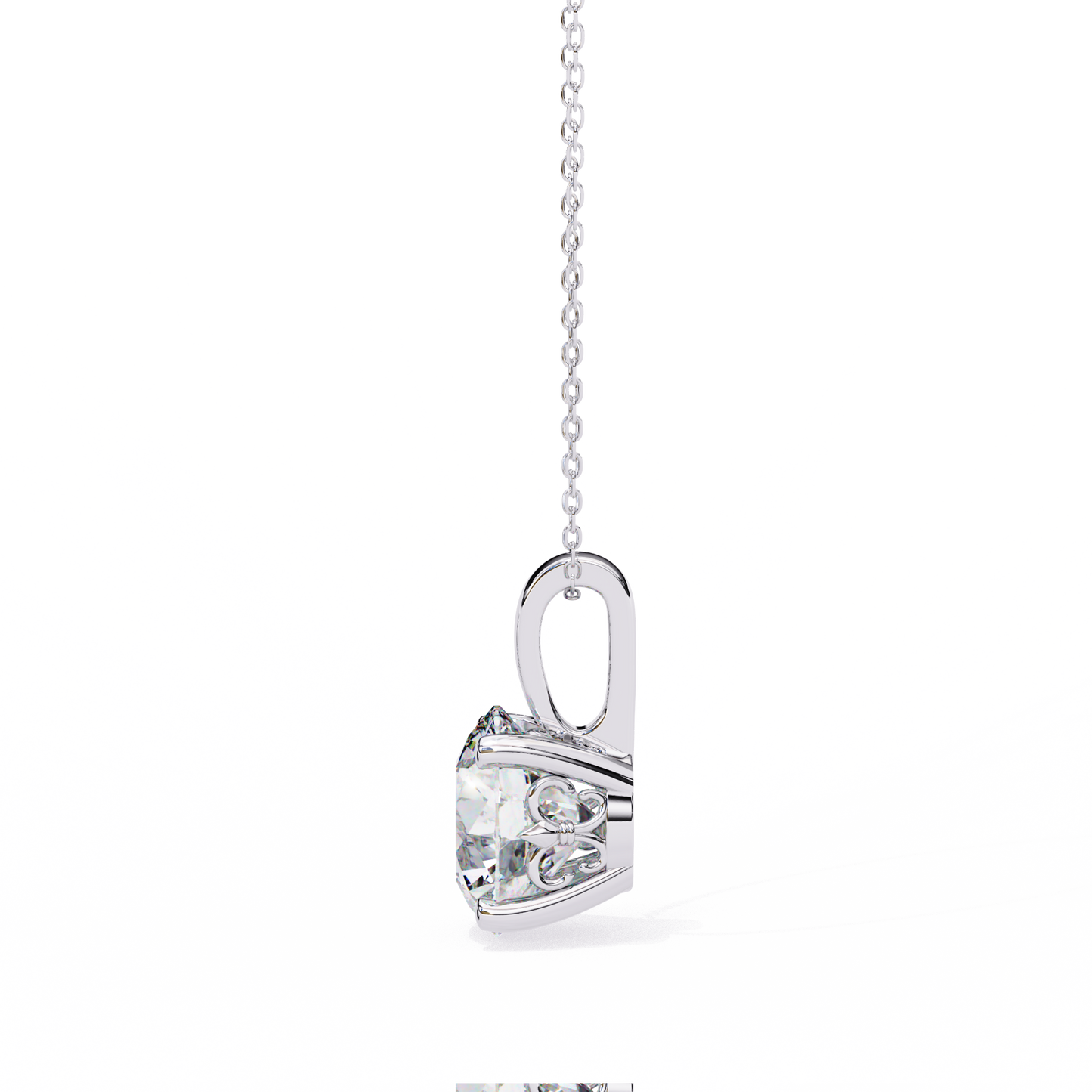 ivy cushion diamond pendant (chain sold separately)