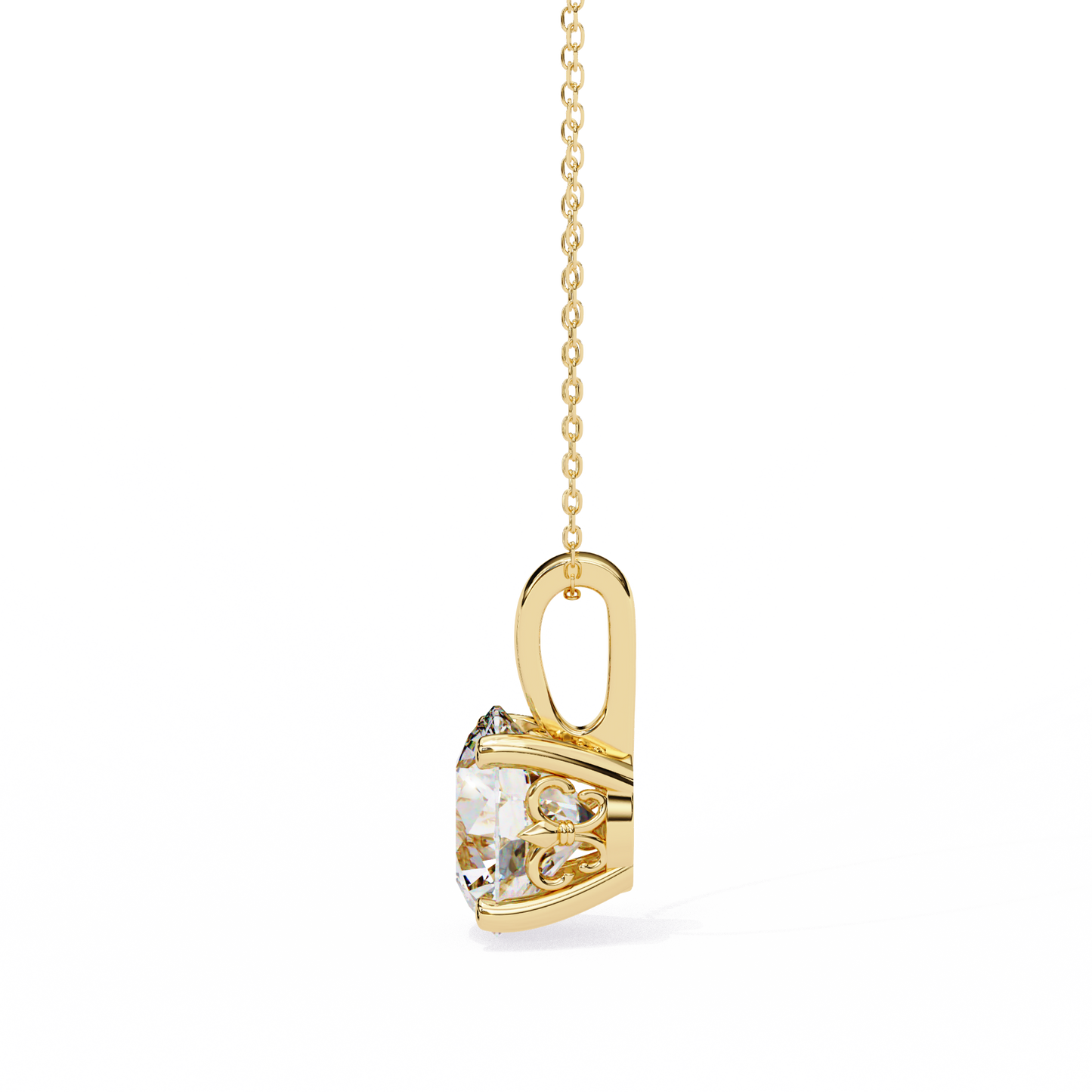 ivy cushion diamond pendant (chain sold separately)