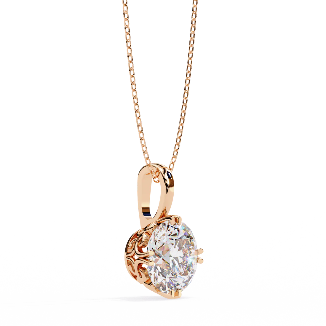 2.00 carat round brilliant cut diamond solitaire pendant necklace – premium fine jewelry