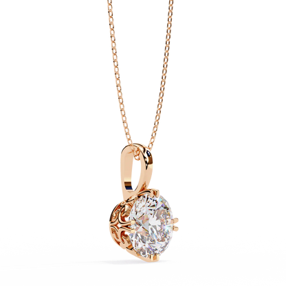 2.00 Carat Round Brilliant Cut Diamond Solitaire Pendant Necklace – Premium Fine Jewelry