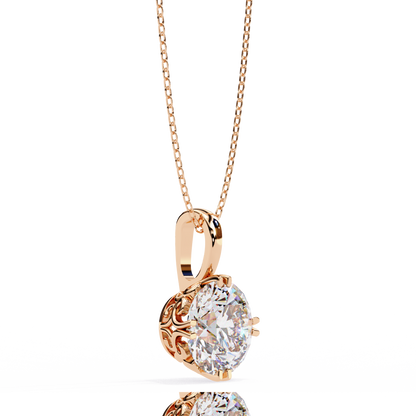 Ivy Round Diamond Pendant (Chain Sold Separately)