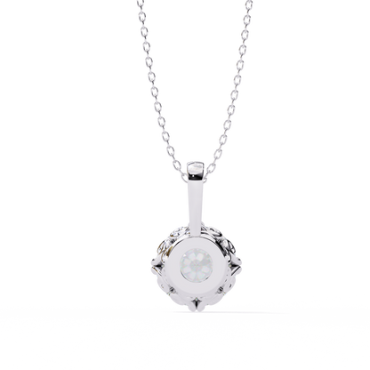 LGD Solitaire Pendant Round Stone (1.84ct) In 14K Gold Without Chain