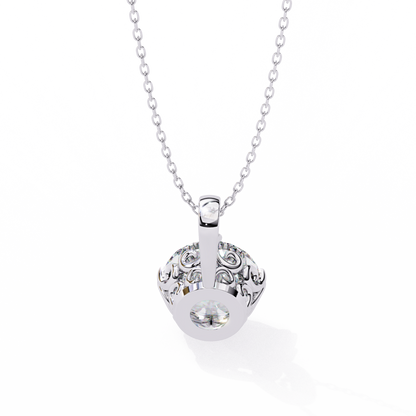 LGD Solitaire Pendant Round Stone (1.84ct) In 14K Gold Without Chain