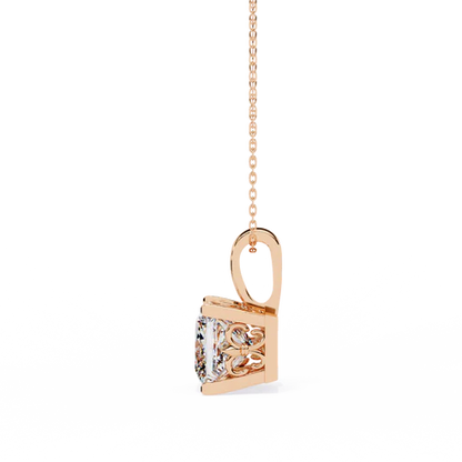 2.00 Carat Princess Cut Diamond Solitaire Pendant Necklace - Modern Fine Jewelry